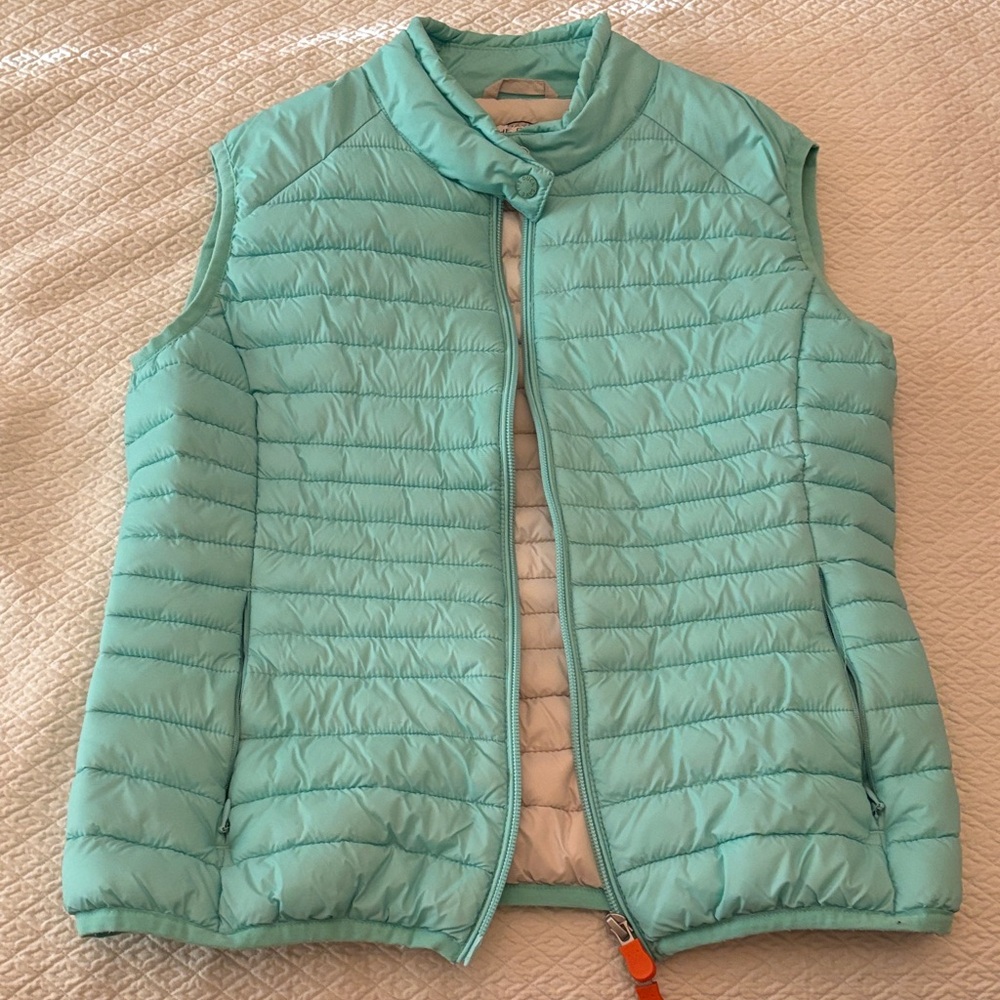 SAVE THE DUCK Light Green Quilted Vest